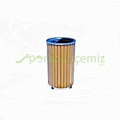 Ahşap Çıtalı Çöp Kovası