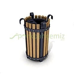 Ahşap Çöp Kovası