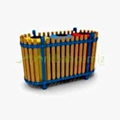 Ahşap Geri Dönüşüm Çöp Kovası