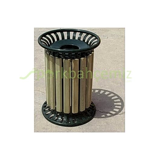 Çember Ahşap Çöp Kovası