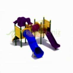 İki Kaydıraklı Oyun Parkı