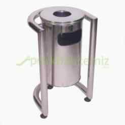 Krom Kafes Dış Mekan Çöp Kovası